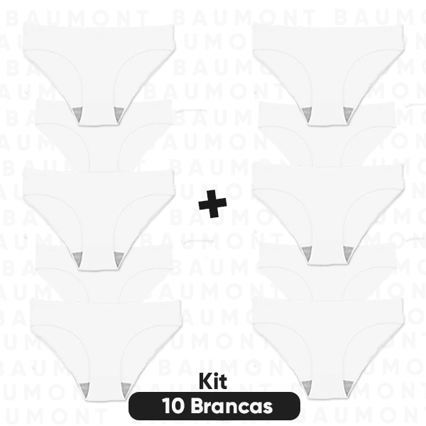 Kit 10 Calcinhas Baumont com Corte a Laser e Fio Invisível - Loja Baumont