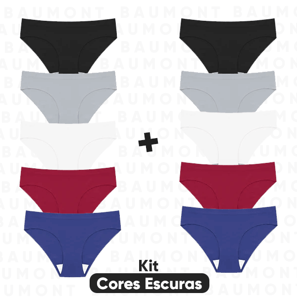 Kit 10 Calcinhas Baumont com Corte a Laser e Fio Invisível - Loja Baumont